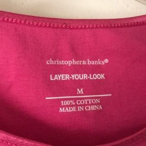 Christopher & Banks Tops - Christopher & Banks pink tank top Size Medium Christopher & Banks Tops - Christopher & Banks pink tank top Size Medium